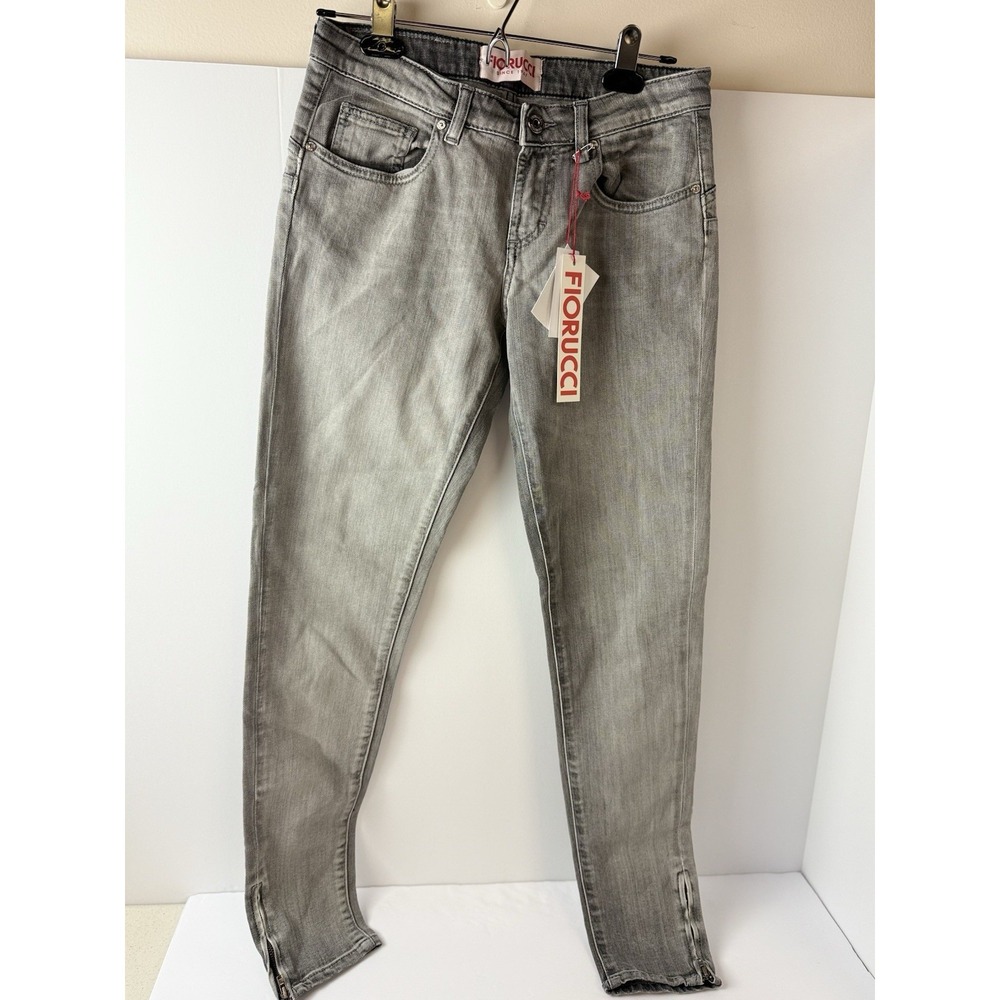 NWT FIORUCCI‎ x Naomi Campbell Italy Skinny Jeans Grey 28